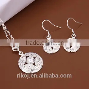 2015 Wholesale 925 Sterling Silver Arabic Wedding Favors Gift Jewelry Set thumbnail-2