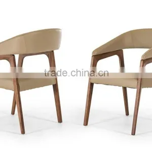 Modern Unique Design Leather Armchair Kitchen Chair HDAC1073 thumbnail-1