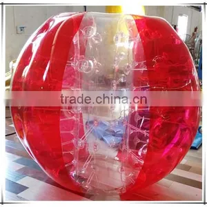 New Design Red Dotted Inflatable Belly Bumper Ball/ Body Zorbing Bubble Ball for Sale thumbnail-5