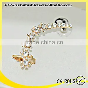 Mix Colors 26K Plated Gold Wrap Clip Ear Cuff Earrings thumbnail-5