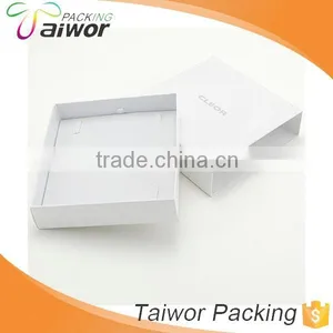 Custom Logo Silver Stamping White Simple Slide Paper Jewelry Gift Box thumbnail-2