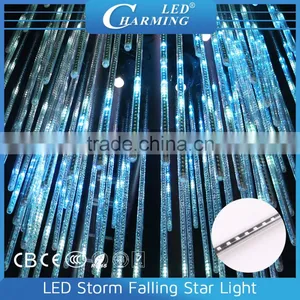 Fashion Decoration Crystal Madrix LED Tube Meteor Light Chandelier For Banquet Hall thumbnail-3