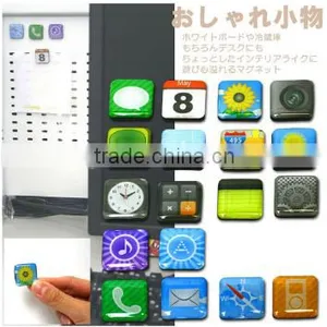 High Quality, Block, Artwork OEM Acceptable ,3D Crystal Resin Fridge Magnet thumbnail-3