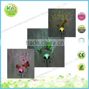 Butterfly With Glass Ball Gardeners Eden Solar Powered Light thumbnail-5