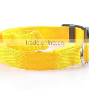 Pets Dog LED Light Blink Flash Night Safety Nylon Collar Waterproof thumbnail-4