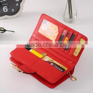 China OEM Manufacture Zippered Clutch Ladies Purse Leather Women Baellerry Wallets thumbnail-3