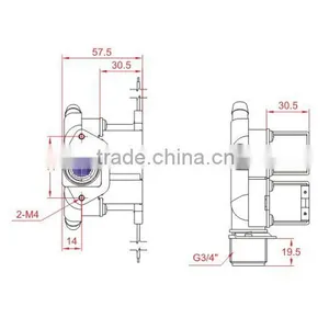 Water Solenoid Valve Magnetic Valve 220v Infrared Sanitary Multi-way Outlet Joint thumbnail-4