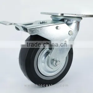High Quality Swivel PU Caster With Total Brake Heavy Duty PU Caster thumbnail-1