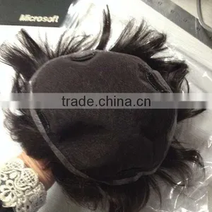 Indian Remy Human Hair Toupee / Wig for Men Natural Hair Wig for Men thumbnail-2