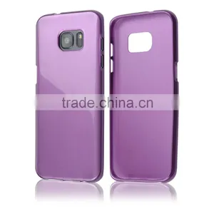 C&T Metal Coated Gel TPU Rubber Flexible Slim Skin Soft Case for Samsung Galaxy S7 Edge thumbnail-1