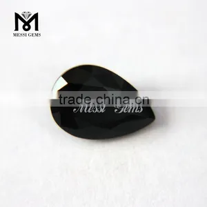 2015 Chinese Hot Sale Pear Cut 7*10 mm Agate Black Stone thumbnail-1