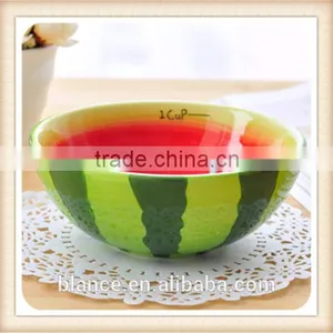 Large Ceramic Soup Bowl With Fruit Painting in Fruit Shape thumbnail-4