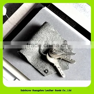 15616 Customized LOGO Promotional Gift Leather Key Ring Holder Wallets Man thumbnail-4