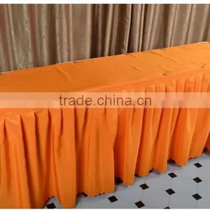 White Rectangle Home Decoration Table Skirt thumbnail-2