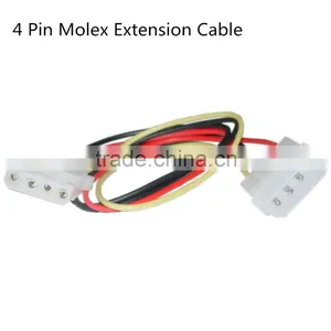 4 Pin Molex Male Connector to 4 Pin Molex Female Connector Power Cable thumbnail-1