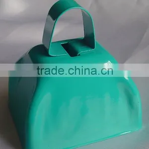3inch Metal Cow Bell A13-C01 in Green thumbnail-1