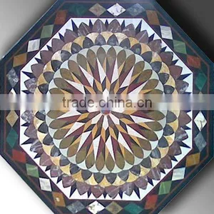 Marble Inlay Flooring , Marble Medallion , Stone Mosaic Medallion thumbnail-1