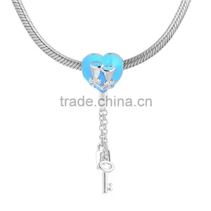 Heart Charms Promotion Chrisrmas Bells Gift Silver Beads Fit Bracelet thumbnail-1
