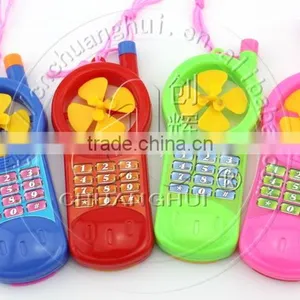 Candy Toy Windmill Mobile Phone / Big Mobile Phone With Whistle and Fan thumbnail-3