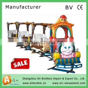 Stylish Carriage Amusement Park Kiddie Electric Track Train thumbnail-1