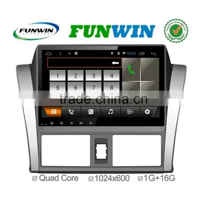 Funwin Android 4.4.2 Car Dvd Player Double Din Navigation for Toyota Vios GPS With 3G/WIFI thumbnail-1