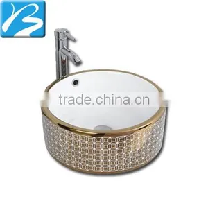 Fasion Colour Bathroom Design Professional Porcelain Wash Color Basins Above Washing Machine thumbnail-1
