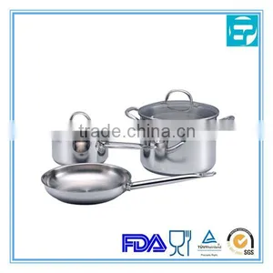 5pcs Cookware Set Stainless Steel With ss Handle thumbnail-1