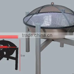 24" Fire Pit for Garden Leisure,outdoor Fire Basket,firepits Bbq thumbnail-1