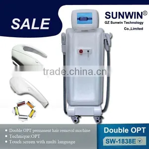 3 Year Warranty CE Approved Professional Shr Hair Remove With Double Handle OPT thumbnail-1