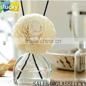 100ml Colorful Reed Glass Diffuser Bottles With Lid in Square Shape thumbnail-1