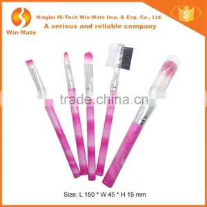 5pcs For Girls Comestic Pink Rhinestone Makeup Brush Set thumbnail-2