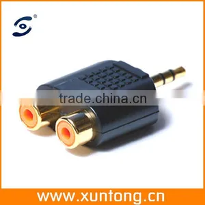 Gold Plated Top Quality 3.5mm Jack to 2 RCA Adaptor thumbnail-1