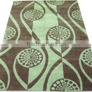 Modern Hand Tufted Cut Pile Black/ White Colour Wool Carpet, Latex Backed With Cloth thumbnail-2