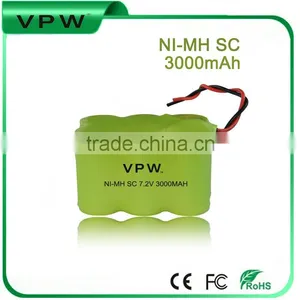 Guangzhou Factory Rechargeable Ni-MH Battery 7.2V 3000mAh Battery thumbnail-1