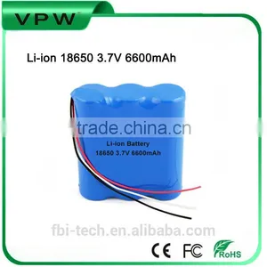 UN38.3 Approved Rechargeable 3.7V 6600mah Li-ion Battery Pack thumbnail-2