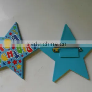 Custom Star Shape Soft PVC Rubber Lapel Pin Badge thumbnail-1