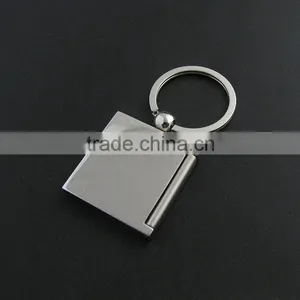 Photo Frame Keychain Polished Chrome Metal Rectangle Shaped Frames Keyring Key Chain Ring Keyfob thumbnail-2
