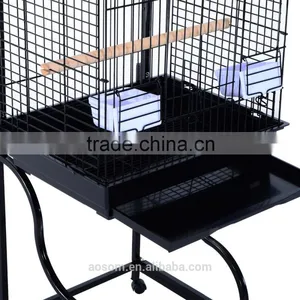 Pawhut 58" Bird Cage - Black thumbnail-5