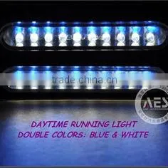 Daytime Running Light Lamp/DRL Double Colors--Blue & White thumbnail-1