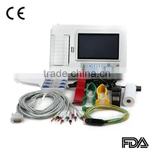 6 Channel Good Quality Touch Screen 12 Lead Resting Electrocardiograph ECG Machine EKG 923 Multi Language thumbnail-1