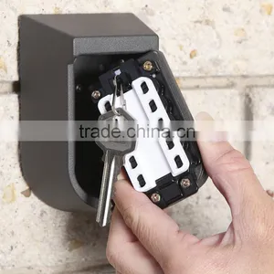 Home Outdoor Combination Key Safe Box Wall Mounted Weather Resistant Security thumbnail-2