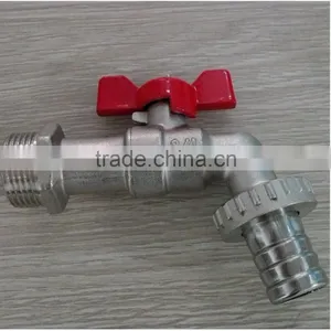 3/4 Inch Brass Butterfly Handle Water Bibcock Tap thumbnail-2