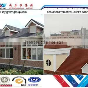 Stone Coated Roof Sheet, Purple/wine Red/green/black Roof Tile for Prefab Houses, Villas thumbnail-1
