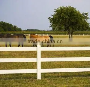 5"x5"3 Rails Pvc Horse Fence thumbnail-1
