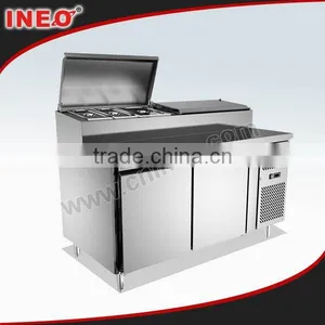 Stainless Steel Commercial Refrigeration Equipment/Refrigerator Display Topping/Small Refrigerated Display Case thumbnail-1
