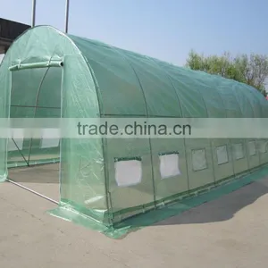 Garden Polytunnel Greenhouse Galvanised Steel Frame Poly Tunnel 8mx4m x 2.3m thumbnail-1