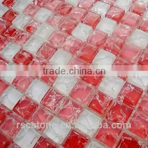 Pink and White Glass Mosaic Tile on Sale thumbnail-1