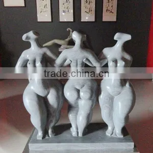 Marble Nude Lady Abstract Sculpture thumbnail-1