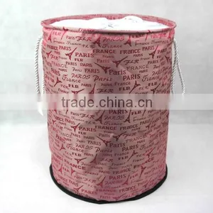 Nylon Peach Skin Shut Cloth Laundry Basket thumbnail-1