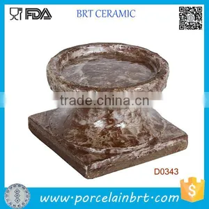 Wholesale Marble Shape Cheap Ceramic Candle Holder thumbnail-1